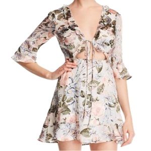 For Love & Lemons Floral Cut Out Dress